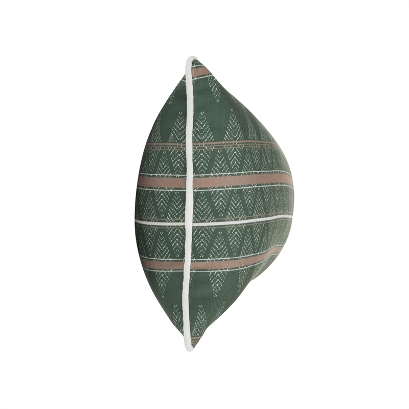 Pemberly Row Transitional 24x12 Fabric Throw Pillow in Green