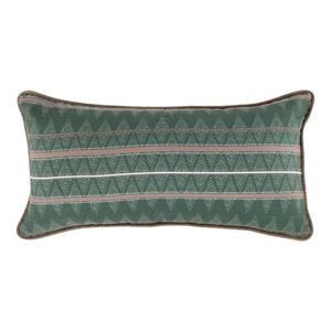 Pemberly Row Transitional 24x12 Fabric Throw Pillow in Green