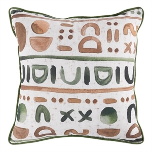 Pemberly Row Transitional 20x20 Fabric Throw Pillow in Multi-Color