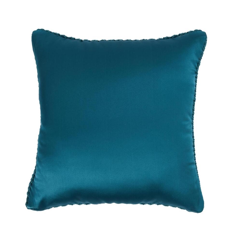 Pemberly Row Transitional 22x22 Woven Fabric Throw Pillow in Ocean Blue