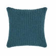 Pemberly Row Transitional 22x22 Woven Fabric Throw Pillow in Ocean Blue