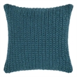 Pemberly Row Transitional 22x22 Woven Fabric Throw Pillow in Ocean Blue