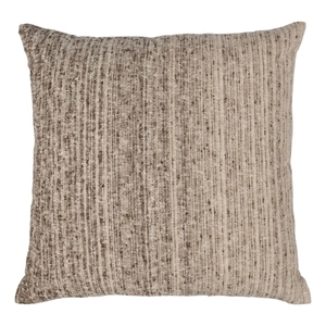 Pemberly Row Transitional 22x22 Linen Blend Fabric Throw Pillow in Brown