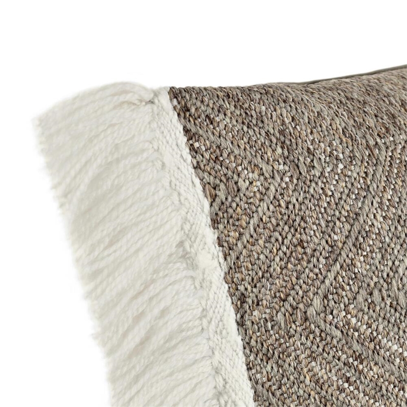 Pemberly Row Transitional Dune 20x20 Performance Fabric Throw Pillow