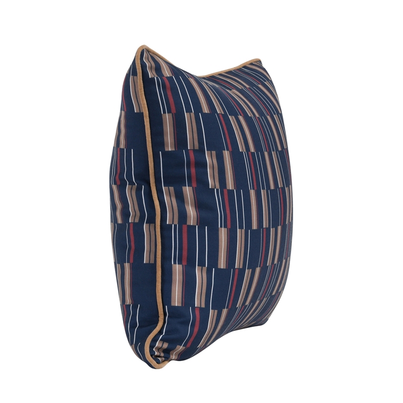 Pemberly Row Transitional 22x22 Fabric Throw Pillow in Blue/Multi-Color