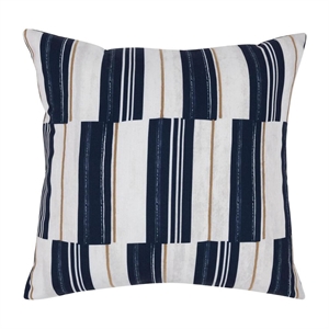 Pemberly Row Modern Transitional 20x20 Fabric Throw Pillow in Blue