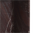 Pemberly Row Modern Transitional Marble End Table in Red Finish