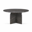 Pemberly Row Transitional Marble Round Coffee Table in Green