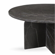 Pemberly Row Transitional Marble Round Coffee Table in Green