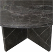Pemberly Row Transitional Marble Round Coffee Table in Green