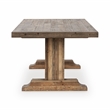 Pemberly Row Transitional Reclaimed Pine Wood Dining Table in Aged Pine