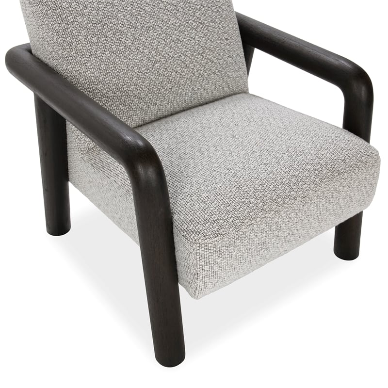 Pemberly Row Transitional Upholstered Fabric Accent Chair in Black