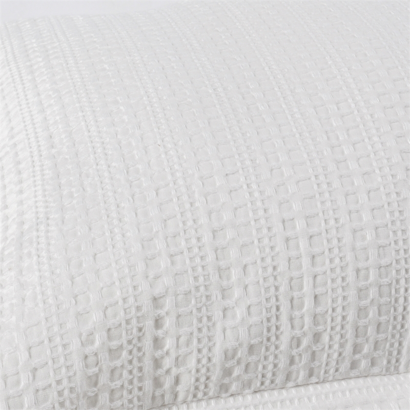 Pemberly Row Contemporary 3-Piece Cotton Fabric King Duvet Set in Ivory