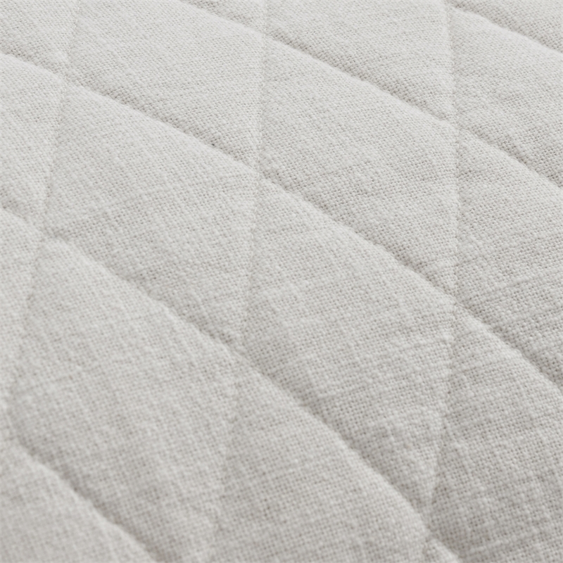 Pemberly Row Contemporary Lana Cotton Standard Sham in Ivory