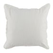 Pemberly Row Contemporary Textured Cotton Euro Sham in Ivory Finish