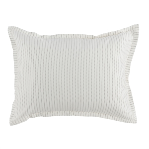 Pemberly Row Contemporary Cotton Standard Sham in Ivory Finish