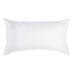 Pemberly Row Contemporary Soft Cotton Linen Sham in White Finish