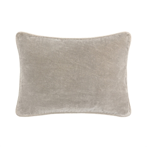 Pemberly Row Transitional 14&quotx20&quot Velvet Throw Pillow in Silver