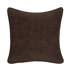 Pemberly Row Transitional Linen Fabric Throw Pillow in Brown