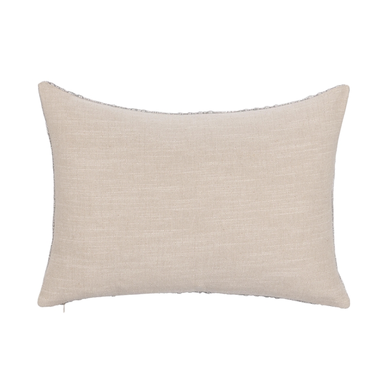 Pemberly Row Transitional Cotton Fabric Throw Pillow in Gray