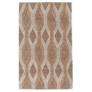 Pemberly Row Transitional Jute Blend Decorative Rug in Ivory