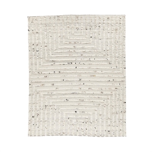 Pemberly Row 8'x10' Handwoven Wool Blend Accent Area Rug in Ivory