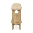 Pemberly Row Transitional Oak Wood Oval Console Table in Natural