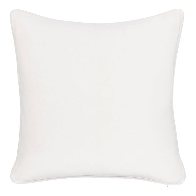 Pemberly Row Transitional Linen Fabric Throw Pillow in Ivory
