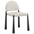 Pemberly Row Set of 3 Oval Marble and Metal Dining Table & Chairs in Black/White
