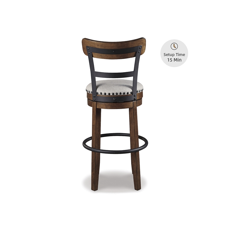 Pemberly Row Set of 3 Swivel Barstools & 72