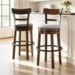 Pemberly Row Set of 3 Swivel Barstools & 72