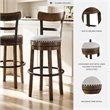 Pemberly Row Set of 3 Swivel Barstools & 72