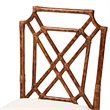 Pemberly Row Set of 2 Marbled Tortoise Natural Rattan Dining Chairs