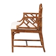 Pemberly Row Set of 2 Marbled Tortoise Natural Rattan Dining Chairs