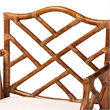 Pemberly Row Set of 2 Marbled Tortoise Natural Rattan Dining Chairs