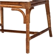 Pemberly Row Set of 2 Marbled Tortoise Natural Rattan Dining Chairs