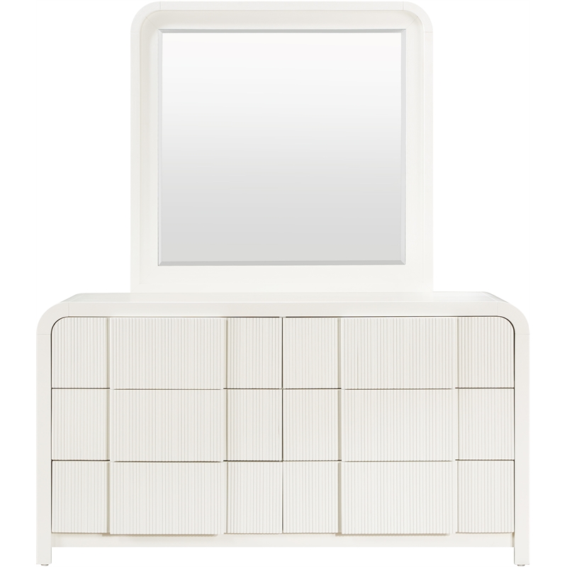 Pemberly Row Set of 5 King Bed and Night Stand and Mirror and Dresser