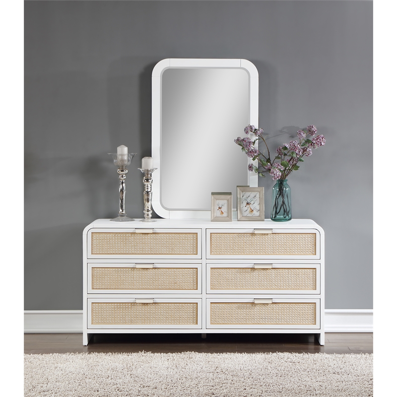 Pemberly Row Set of 5 King Bed and Night Stand and Mirror and Dresser