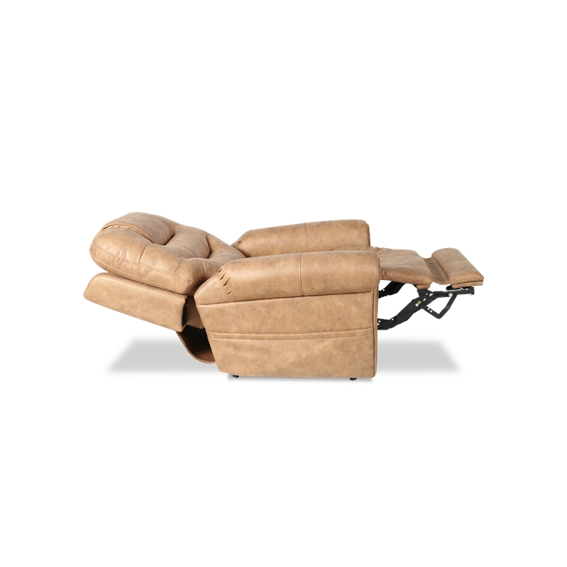 Pemberly Row Fabric Power Lift Recliner with 3 Zone Heat in Canyon Silt