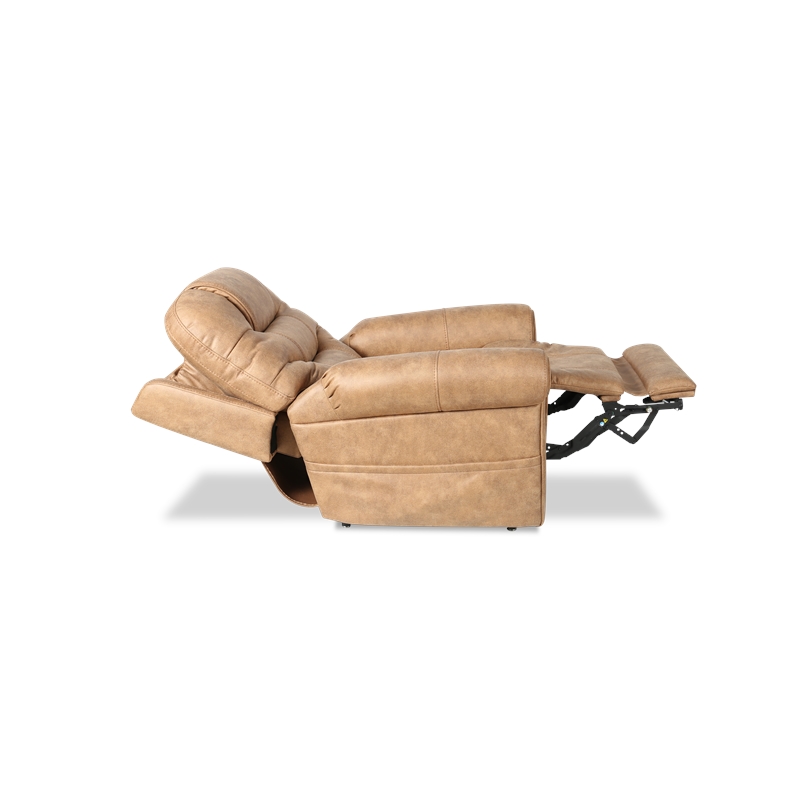 Pemberly Row Fabric Power Lift Recliner with 3 Zone Heat in Canyon Silt