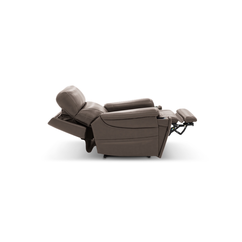 Pemberly Row Leather Power Lift Recliner with 3 Zone Heat in Sorrento Mocha