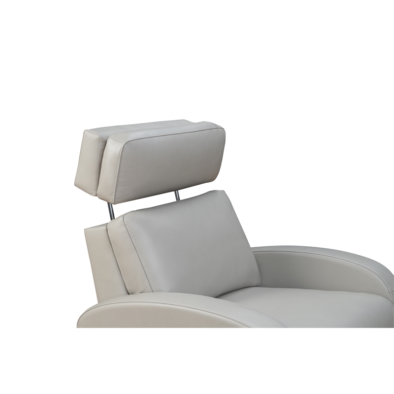 Pemberly Row Top-grain Leather Power Recliner in Bentley Dove