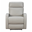 Pemberly Row Top-grain Leather Power Recliner in Bentley Dove