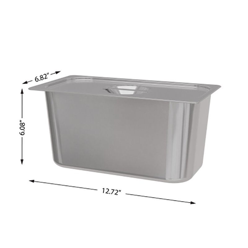 Pemberly Row Bain Marie Countertop Stainless Steel Food Warmer in Silver
