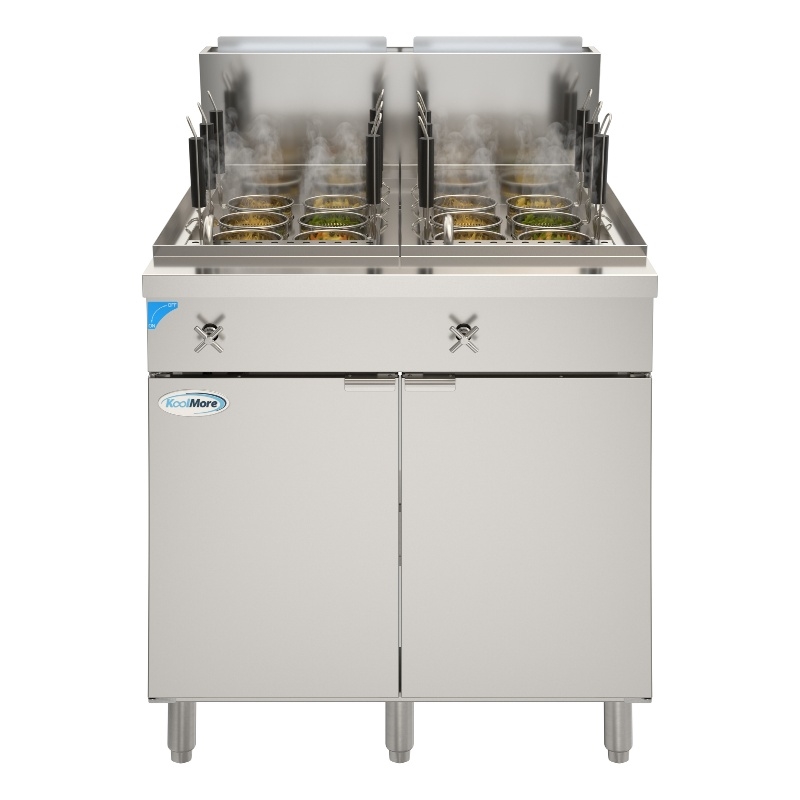 Pemberly Row Commercial 22 Gallon Natural Gas Steel Pasta Cooker with 140000 BTU