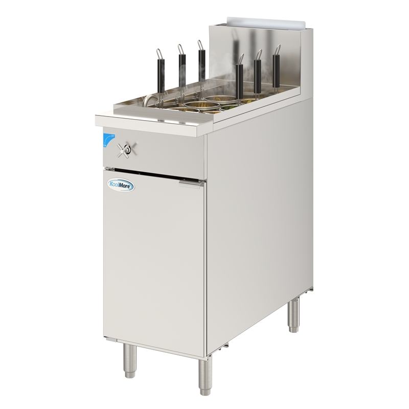 Pemberly Row Commercial 11 Gallon Natural Gas Steel Pasta Cooker with 70000 BTUs