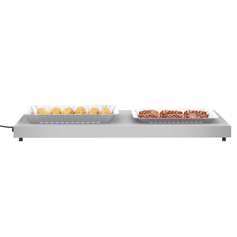 Pemberly Row Stainless Steel 36-inch Commercial Warming Shelf in Silver