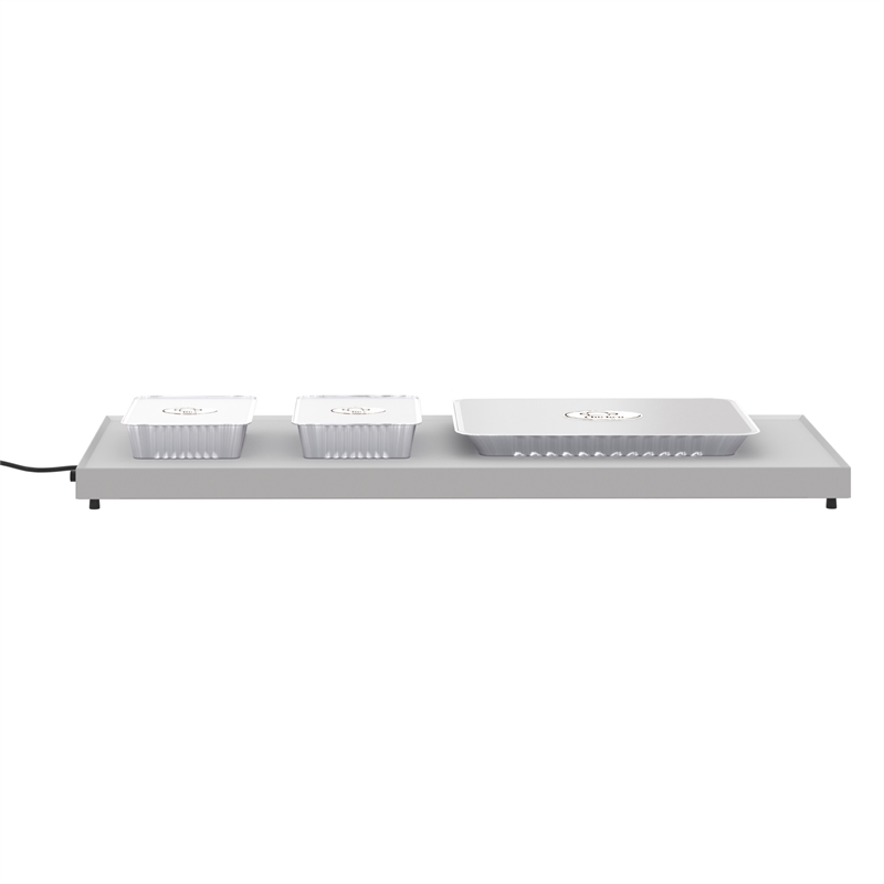 Pemberly Row Stainless Steel 48-inch Commercial Warming Shelf in Silver