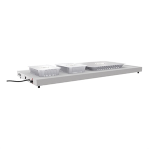 Pemberly Row Stainless Steel 48-inch Commercial Warming Shelf in Silver