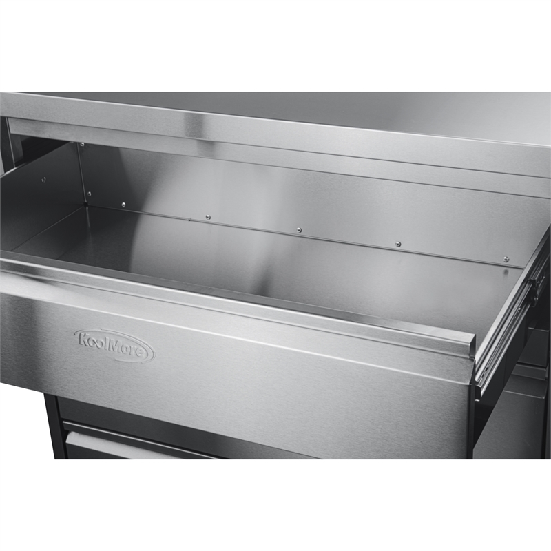 Pemberly Row 32-inch Stainless Steel Outdoor Kitchen Cabinet with Three Drawers
